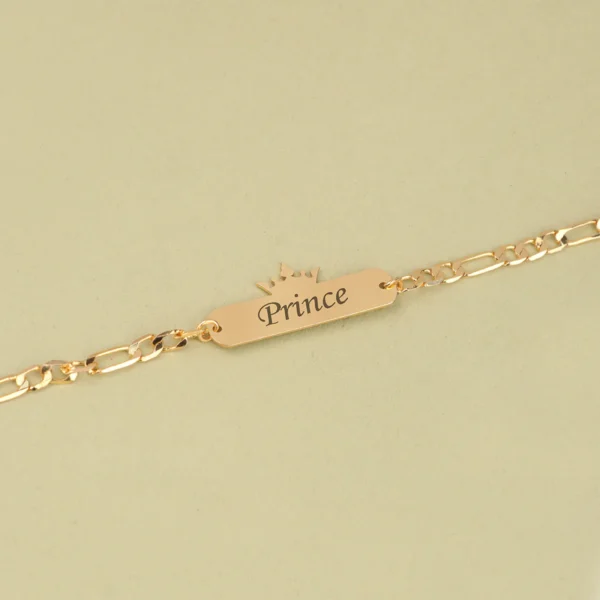 Personalized Metal Crown Rakhi With Name