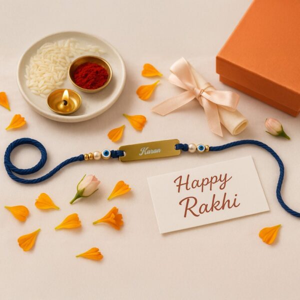 Personalised Engraved Rakhi - Evil Eye V2