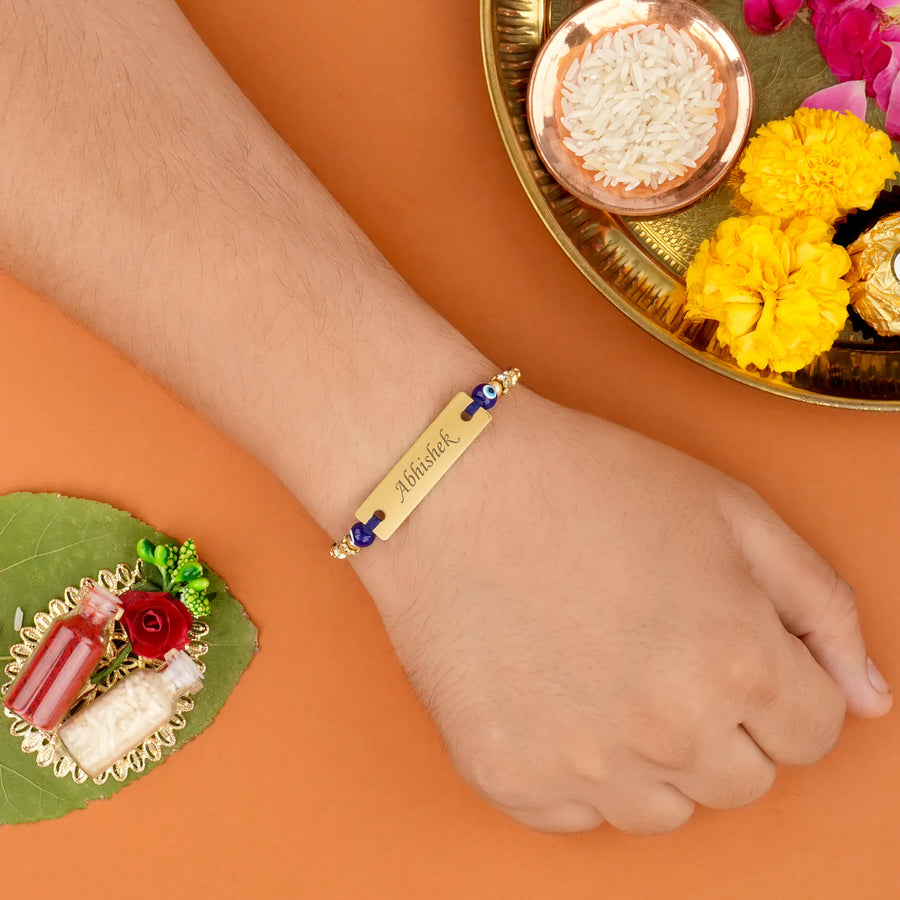 Personalized Evil Eye Rakhi with Name (Protection & Luck) - Image 7