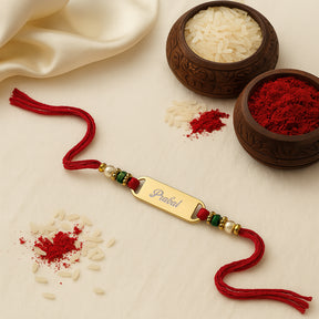Personalised Engraved Rakhi- Red