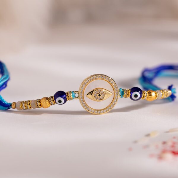 Diamond Charm Evil Eye Rakhi For Brother