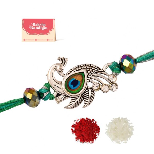 Lord Krishna Motifs Divine Thread Rakhi For Brother