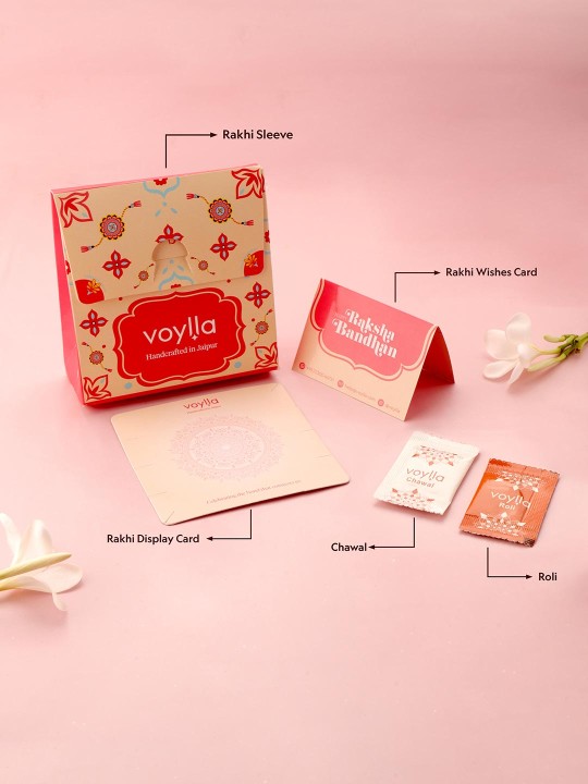 Beaded Mandala Inspired Thread Rakhi - Image 5